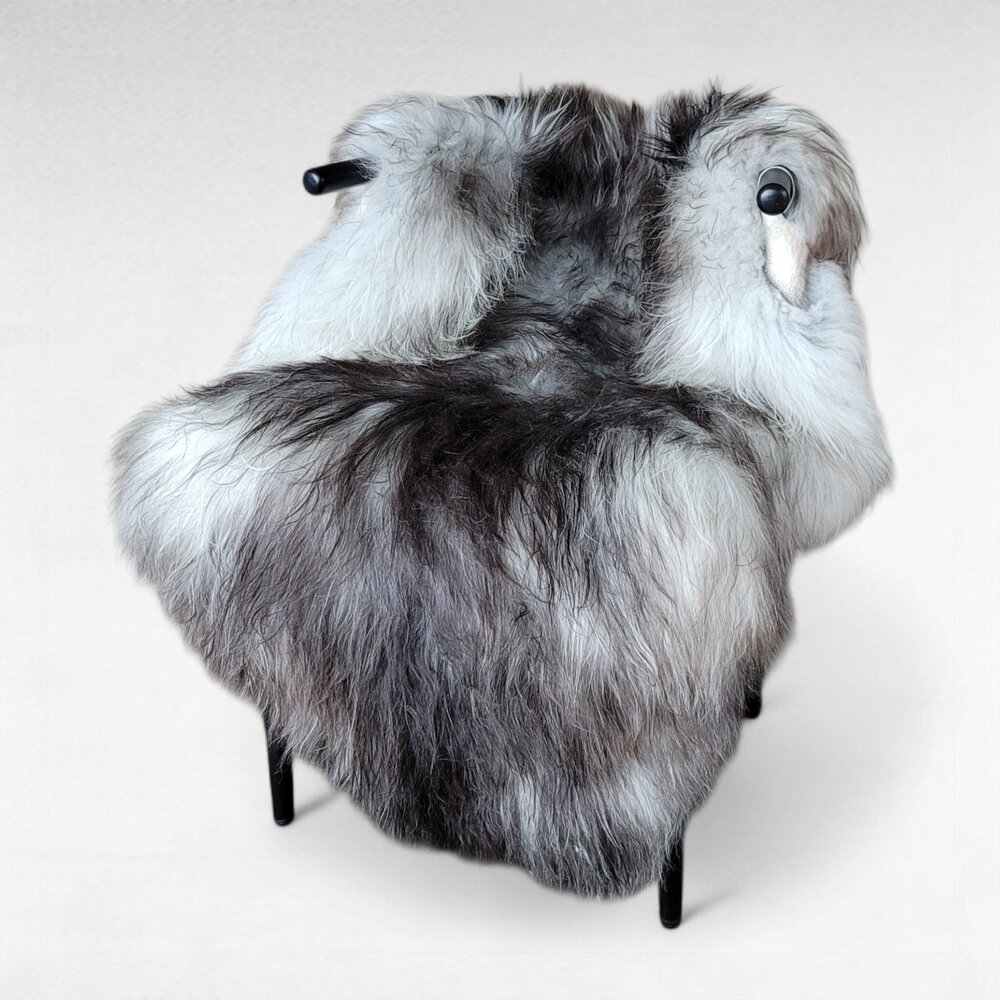 Genuine Icelandic Sheepskin Rug Gray Moorit 52" x 34"